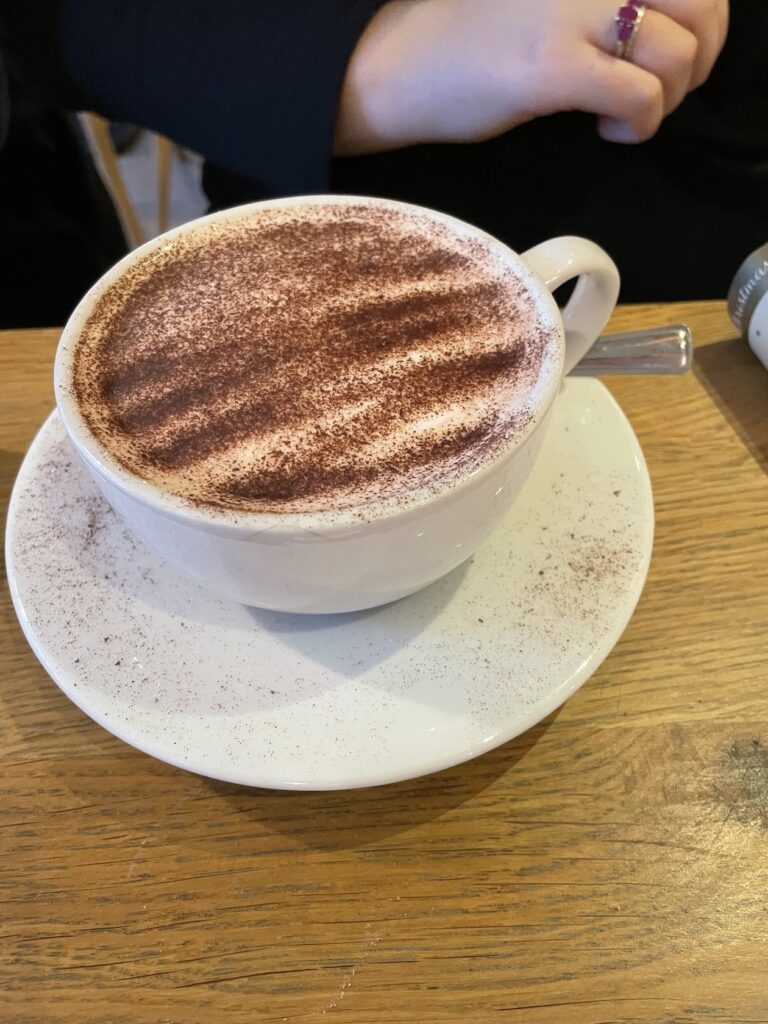 hot chocolate at fenwick canterbury dining with santa